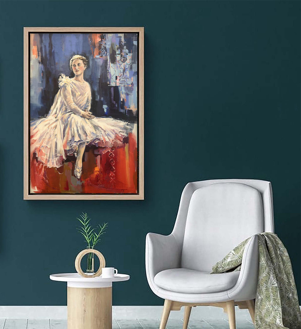 Rebbitzen Chaya Mushka Art Print: Colorful Jewish Portrait
