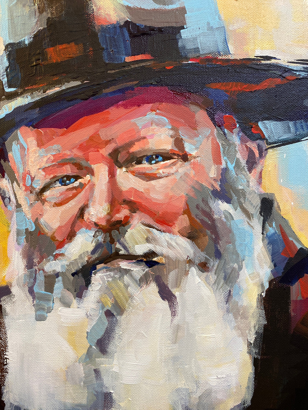 The Rebbe...Colorful Portrait.... Print form an Original Acrylic Panting, Lubavitch Rebbe
