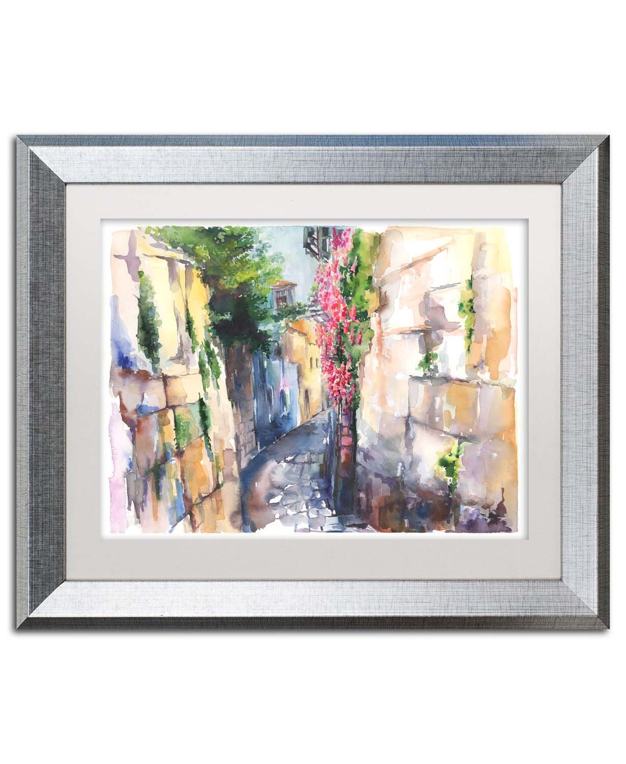 Jerusalem Street Watercolor Art Print: Jewish Wall Decor