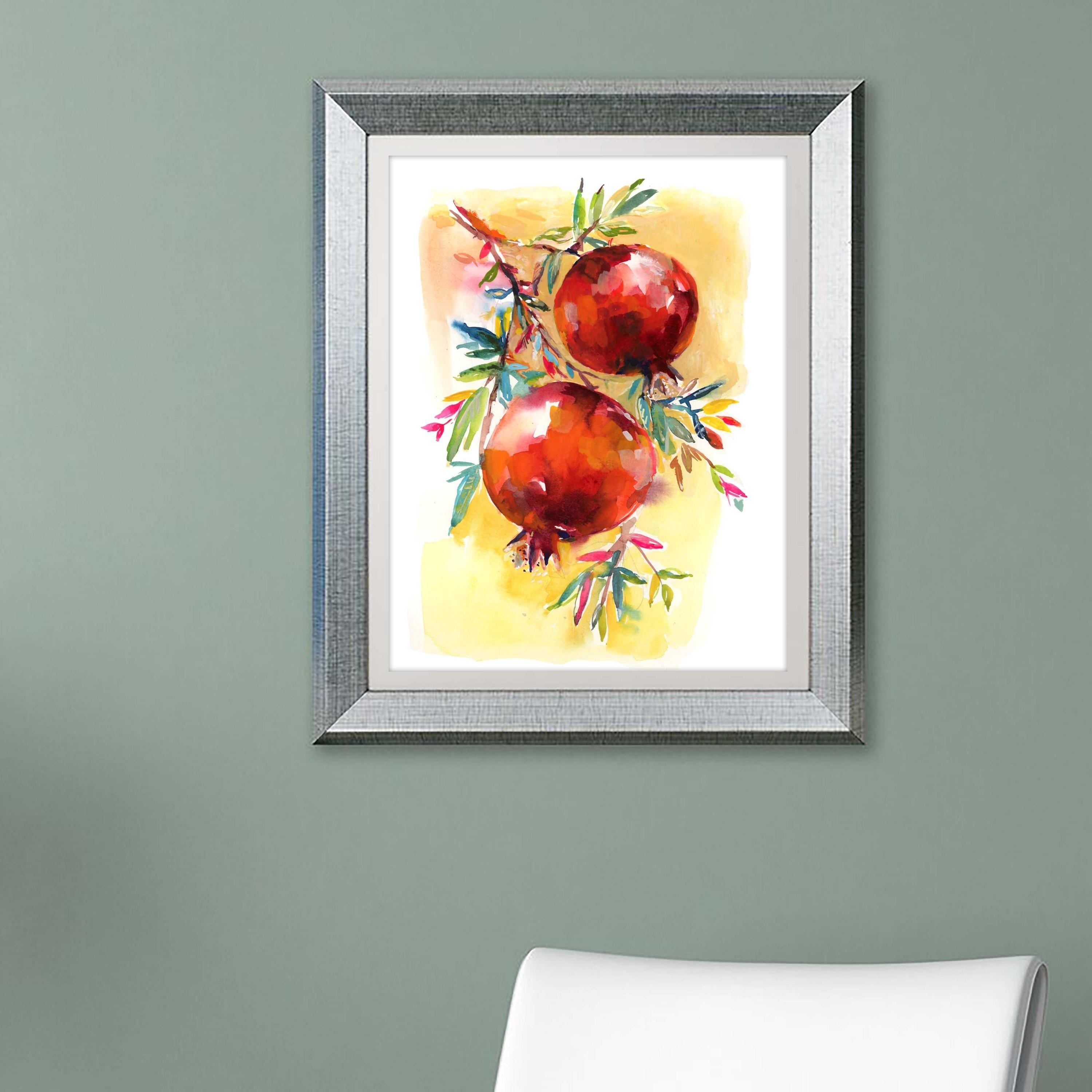 Pomegranates Watercolor Giclee Print: Signed Archival Art