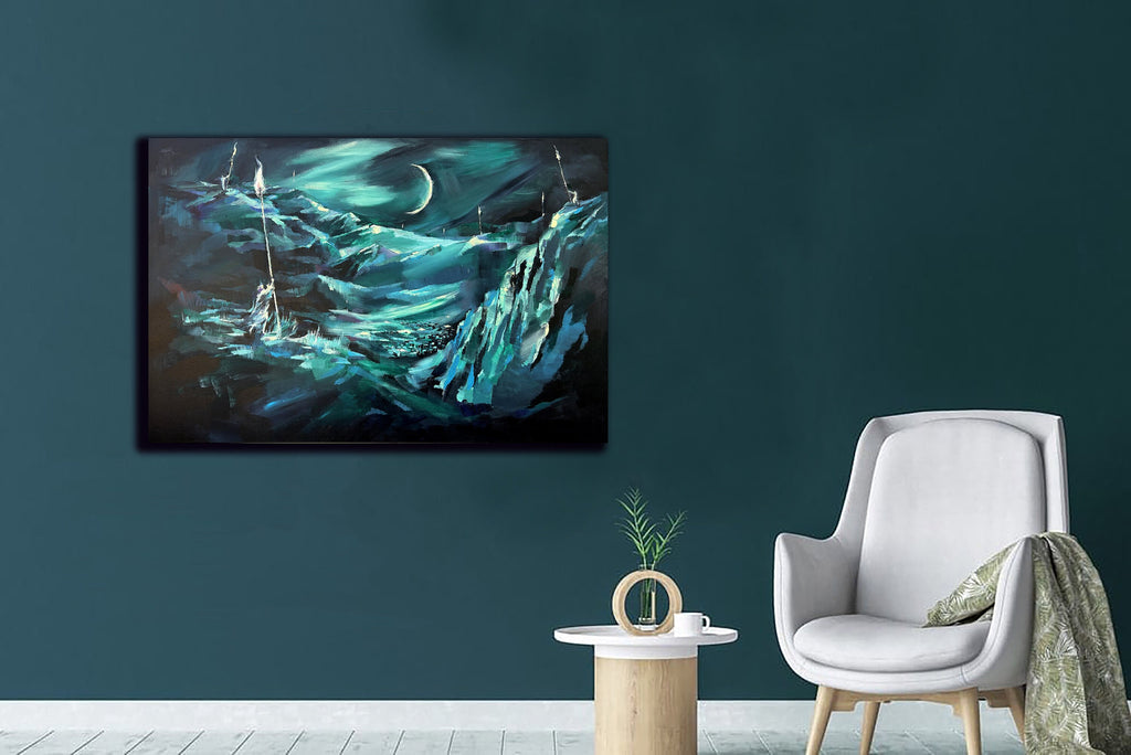 Rosh Chodesh Fires Giclee Art Print: Land of Israel Jewish Art