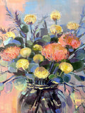 Some desert flowers and Eucalyptus, Shabbos Flowers, art Print, Wall Decor
