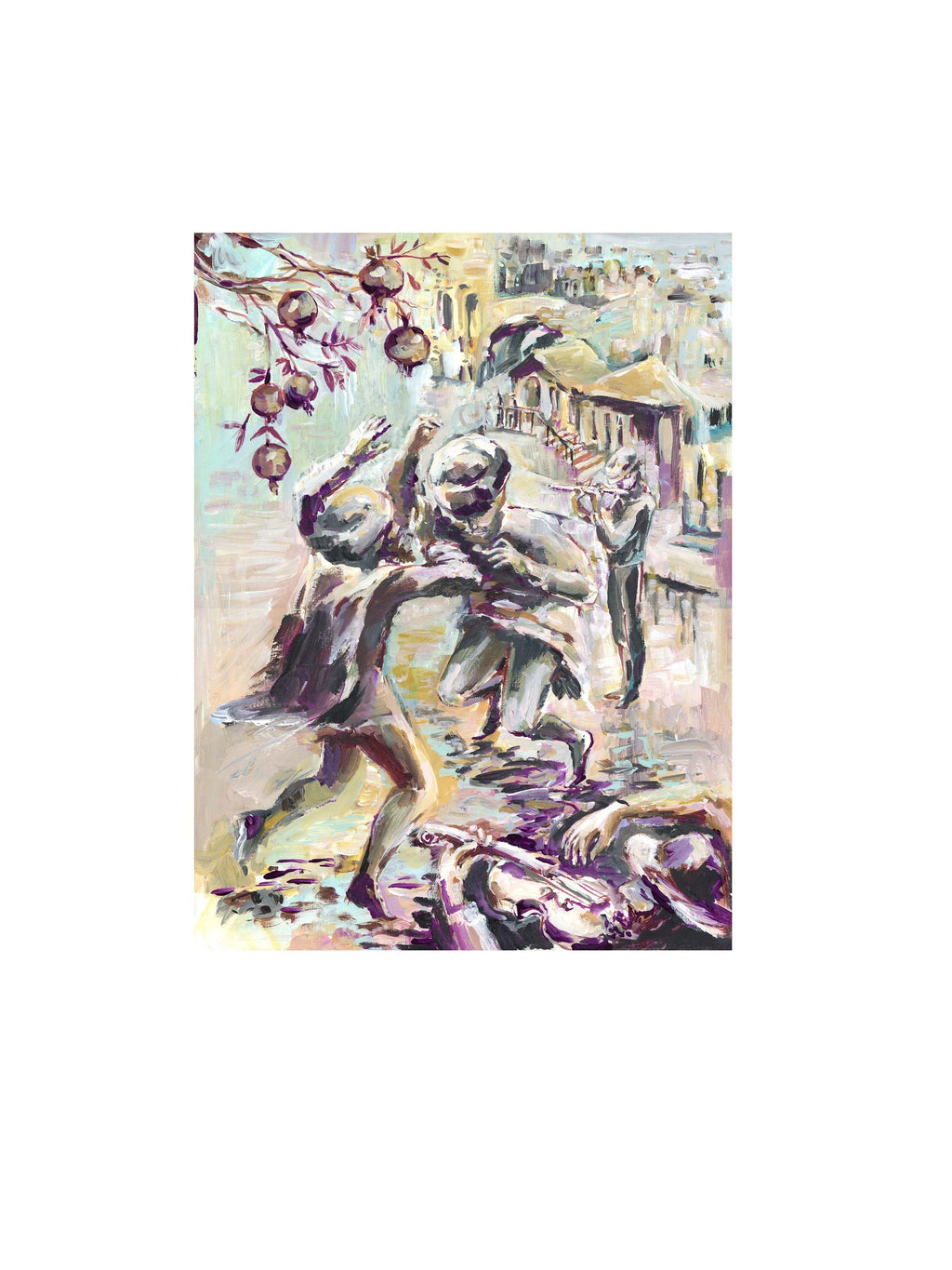 The Soul of Music, Jewish Art Print, Dancing in Jerusalem