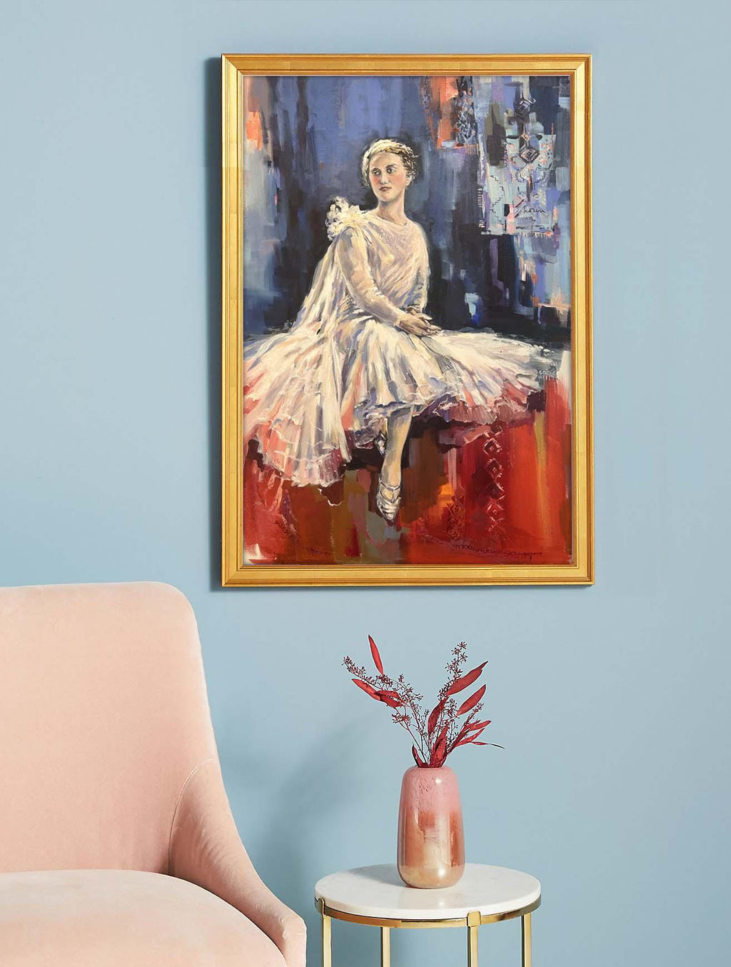 Rebbitzen Chaya Mushka Art Print: Colorful Jewish Portrait