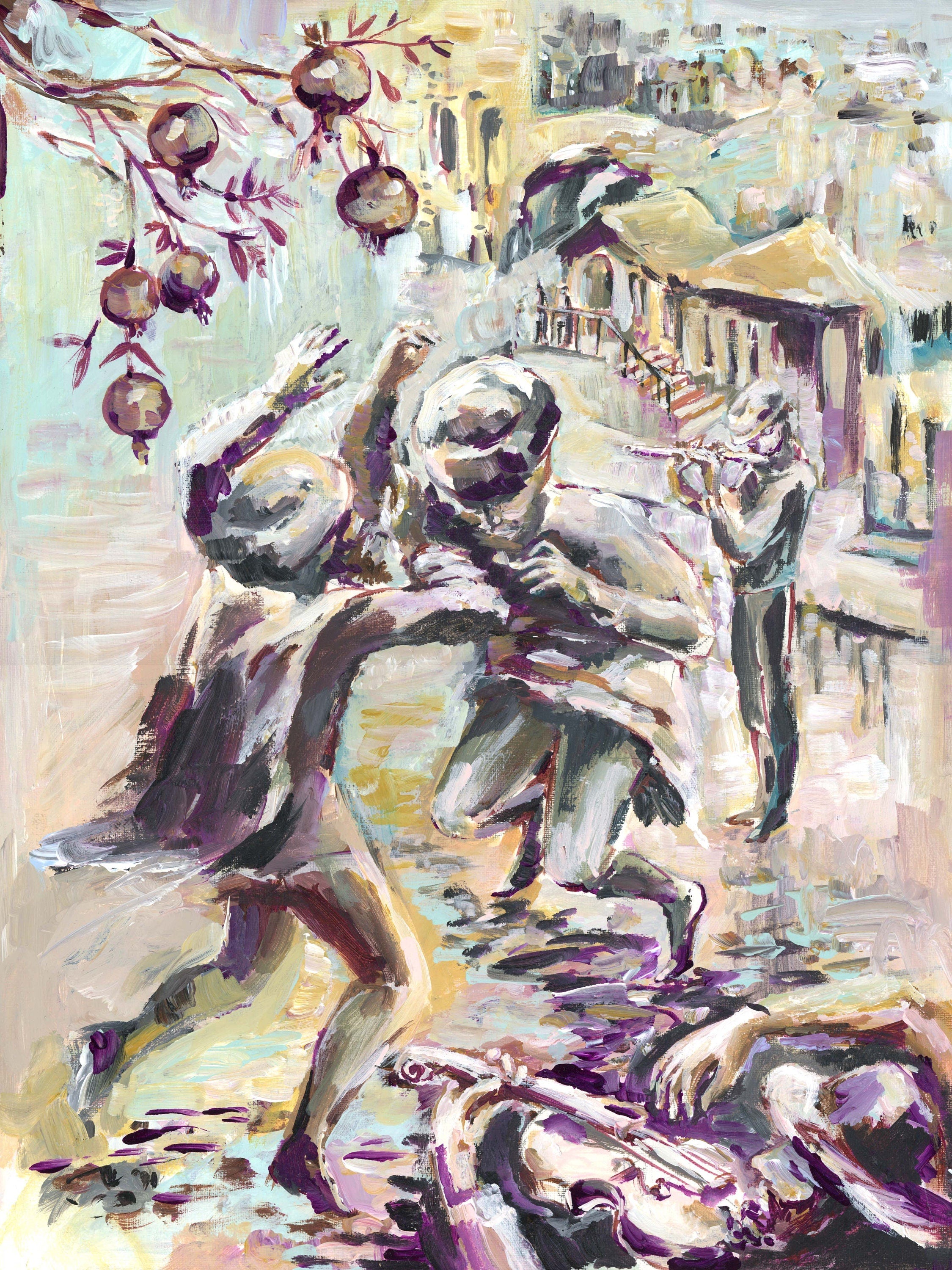 The Soul of Music, Jewish Art Print, Dancing in Jerusalem