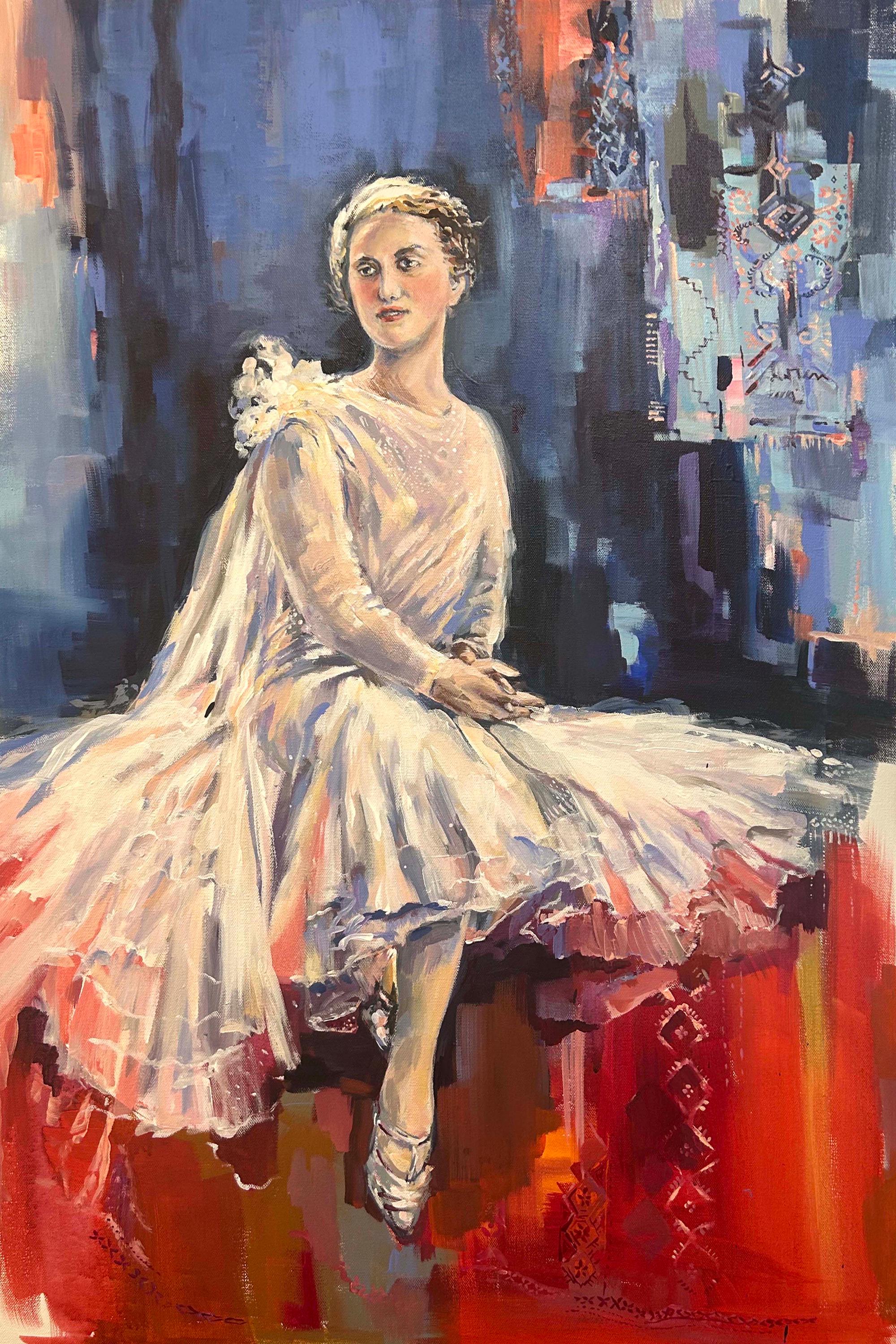 Rebbitzen Chaya Mushka Art Print: Colorful Jewish Portrait
