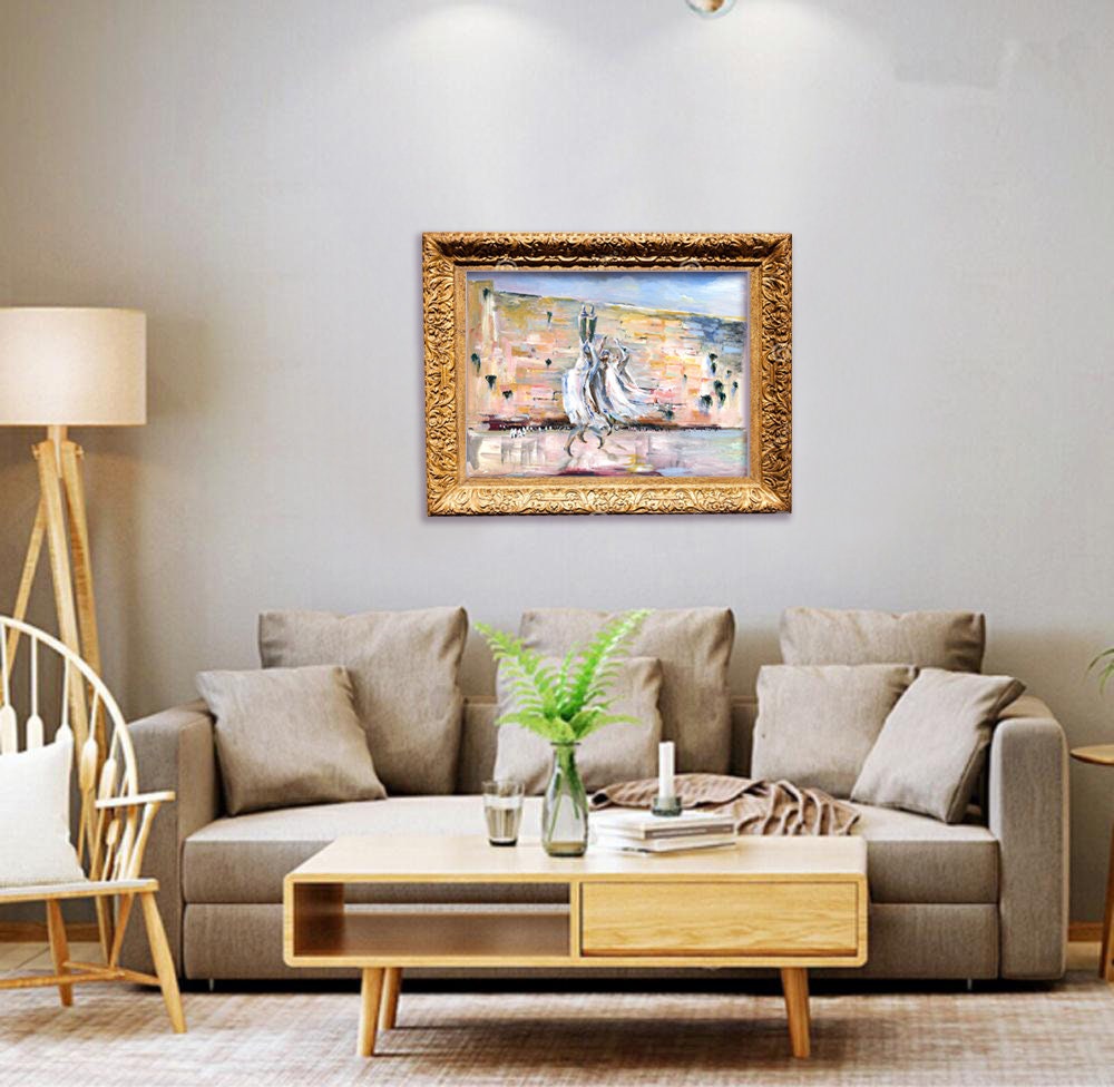 Jewish Art Print: Dance at the Kotel, Jerusalem - Giclee Fine Art