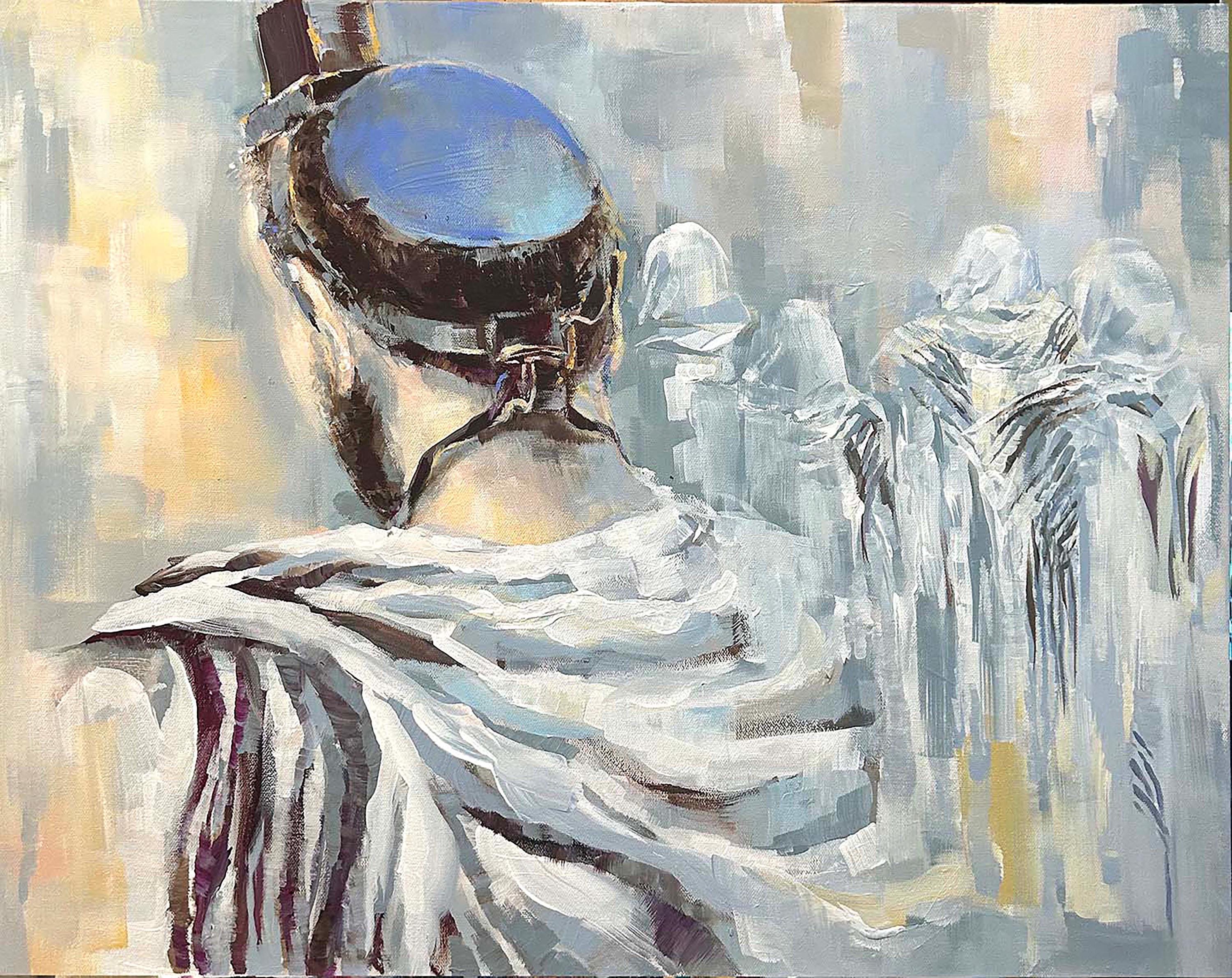 Judaica Art Print, Tefillin Prayer, Jewish Wall Decor