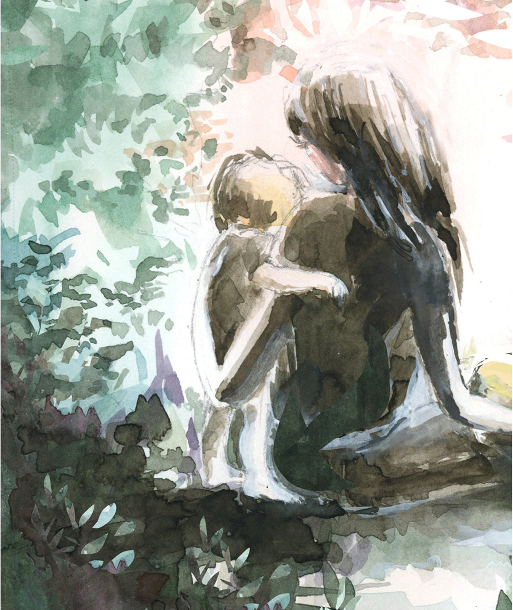 NYC Family Watercolor Art Print: Signed Giclee Illustration