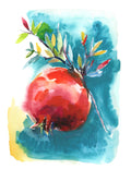 Pomegranates Watercolor Art Print: Signed Giclee on Fine Art Paper