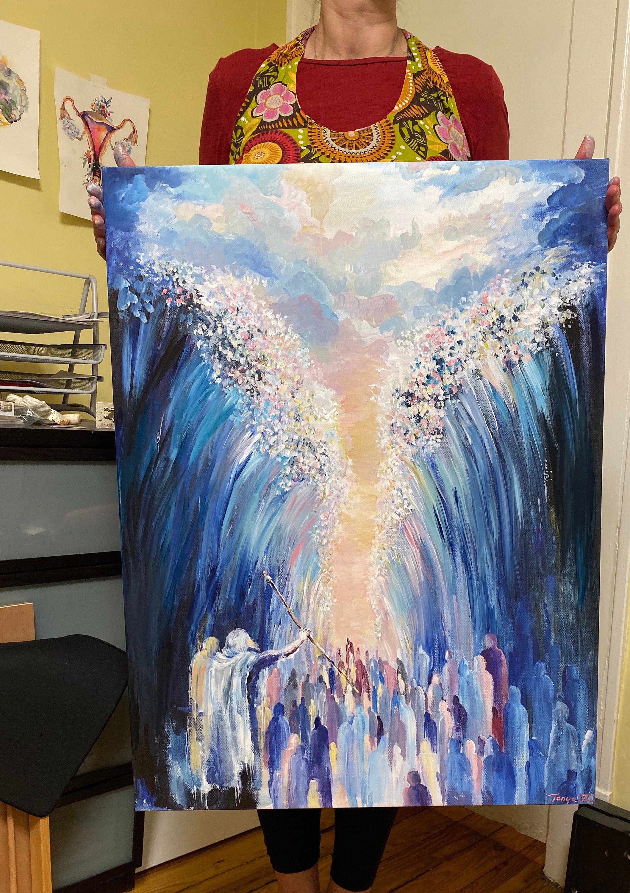 The Red Sea Art Print: Jewish Biblical Wall Decor