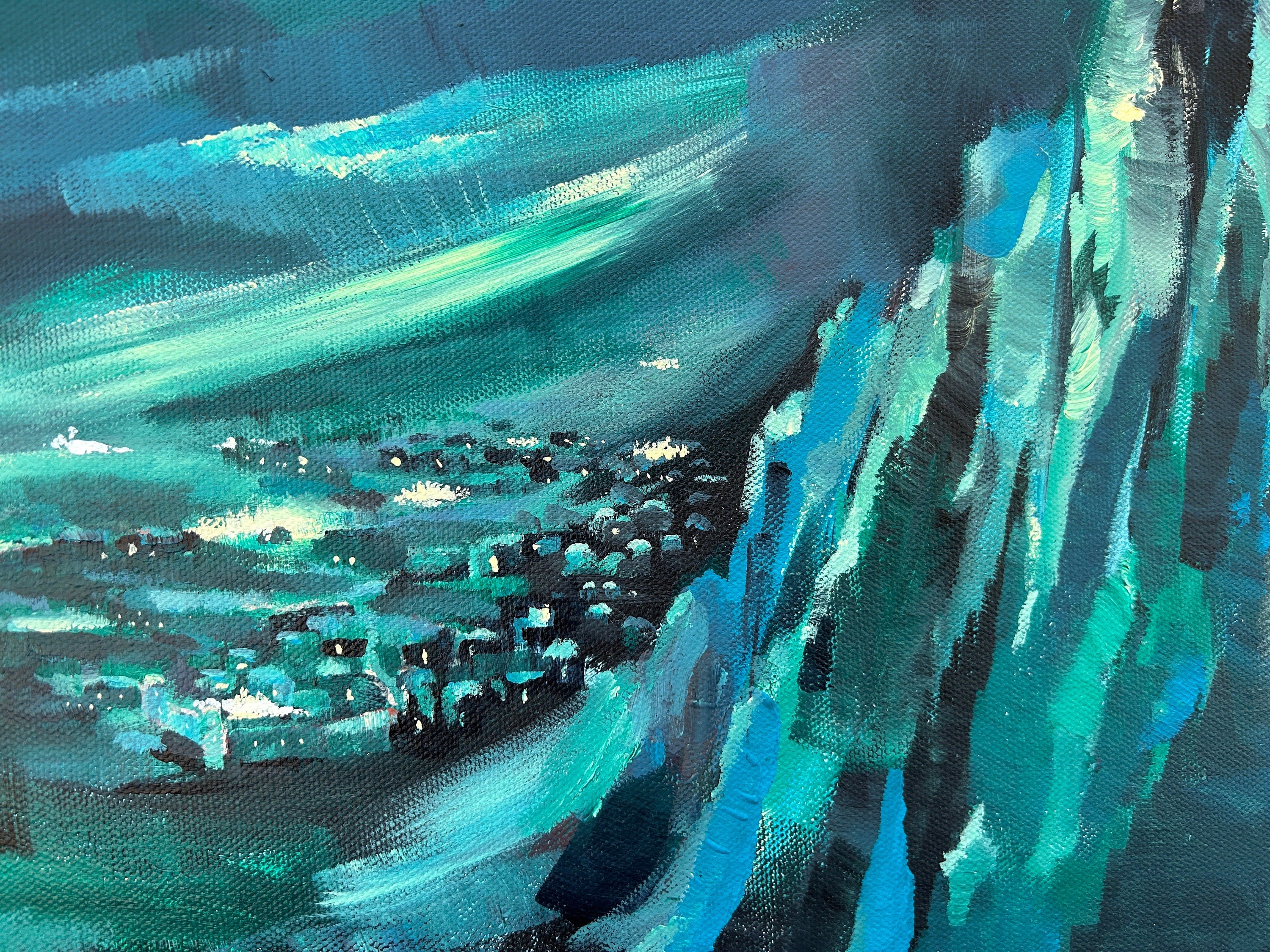 Rosh Chodesh Fires Giclee Art Print: Land of Israel Jewish Art