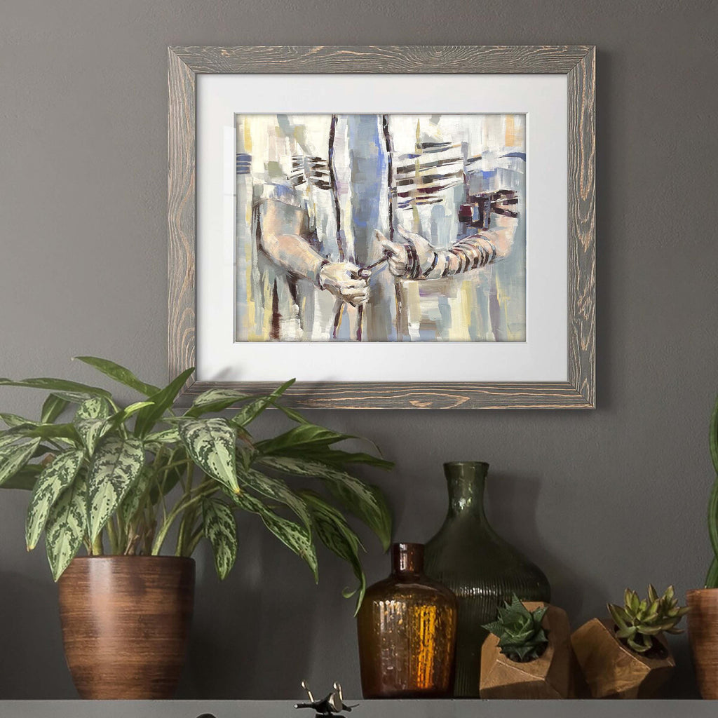 Judaica Art Print, Tefillin Prayer, Jewish Wall Decor