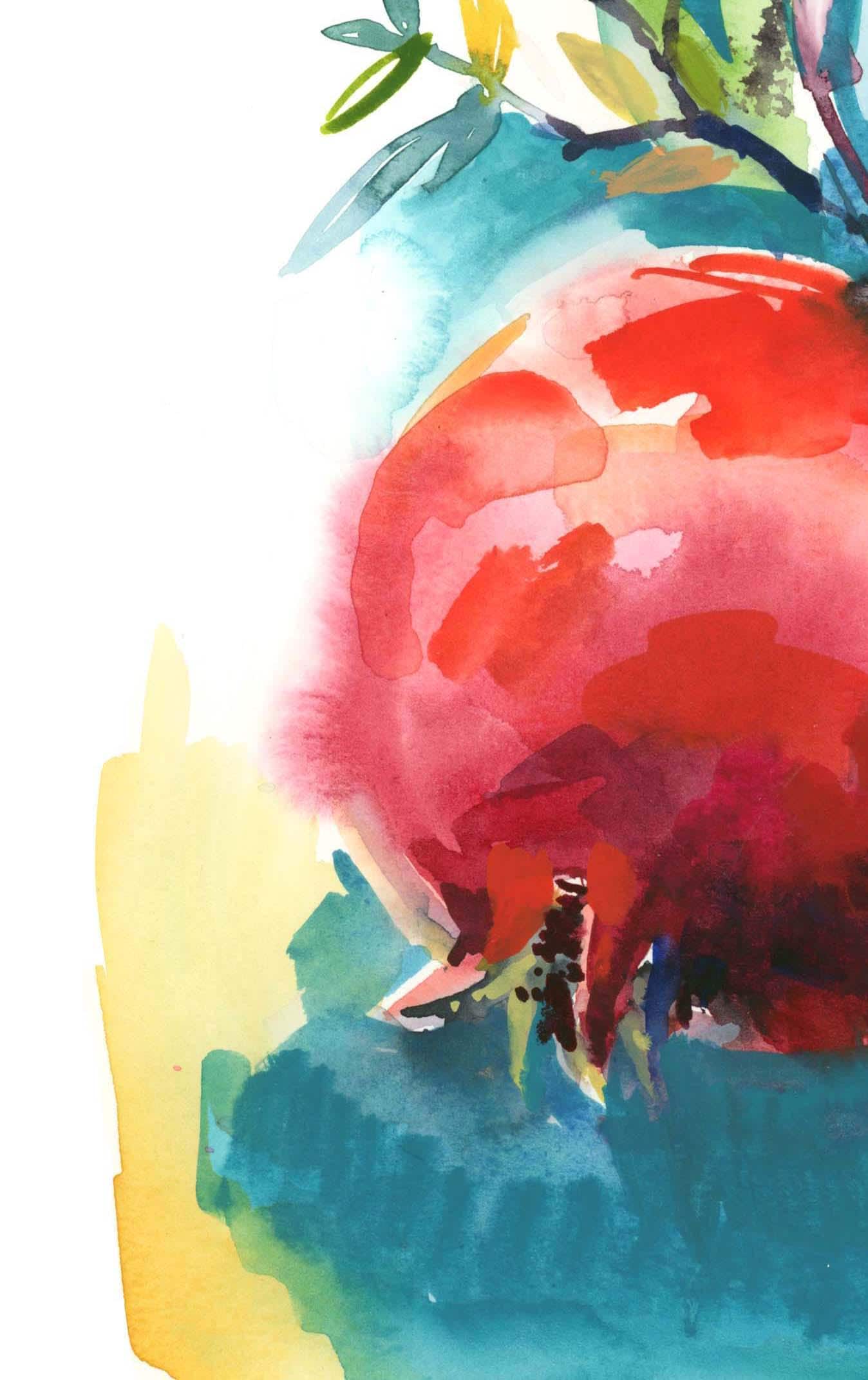 Pomegranates Watercolor Art Print: Signed Giclee on Fine Art Paper