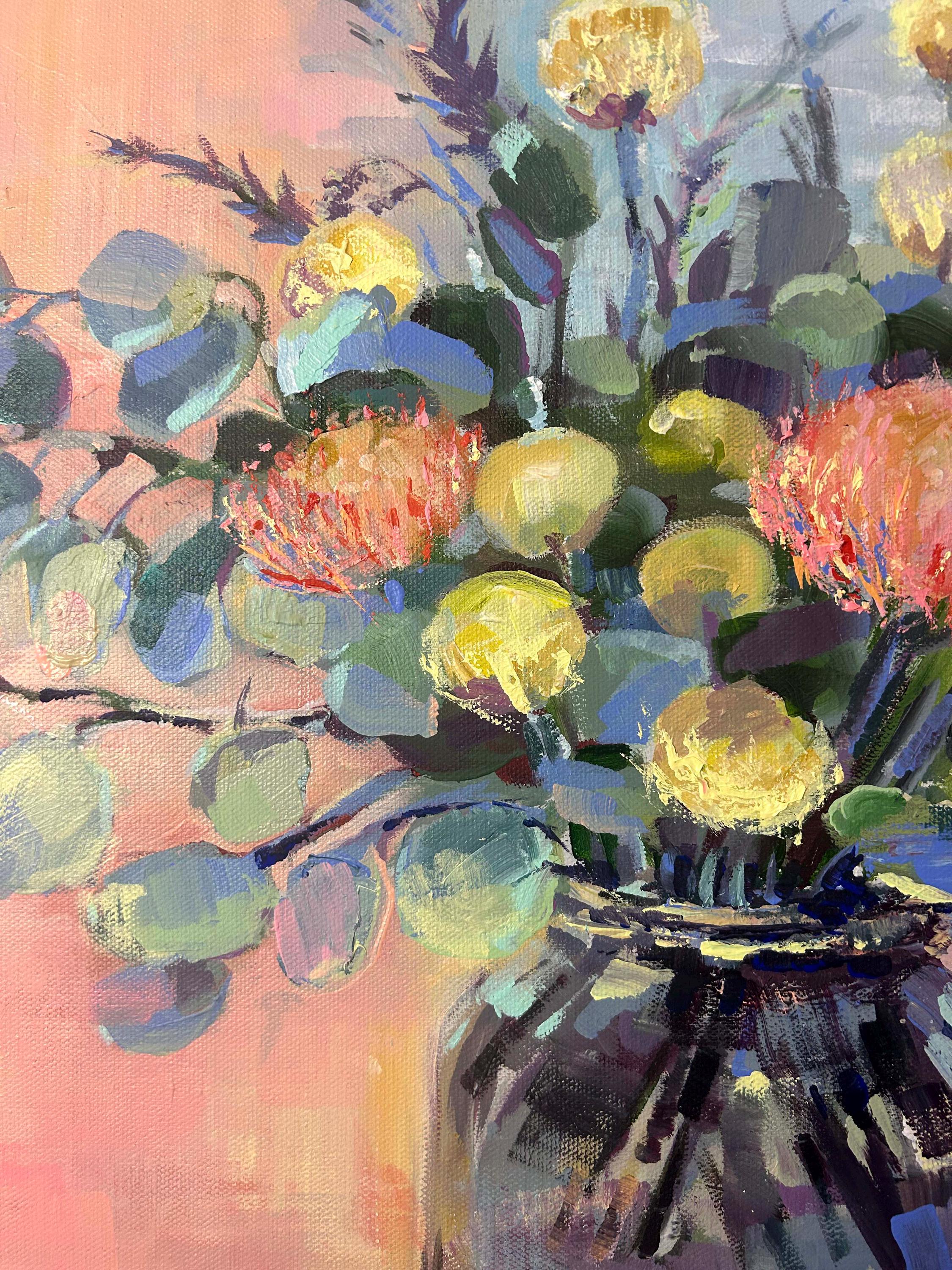 Some desert flowers and Eucalyptus, Shabbos Flowers, art Print, Wall Decor