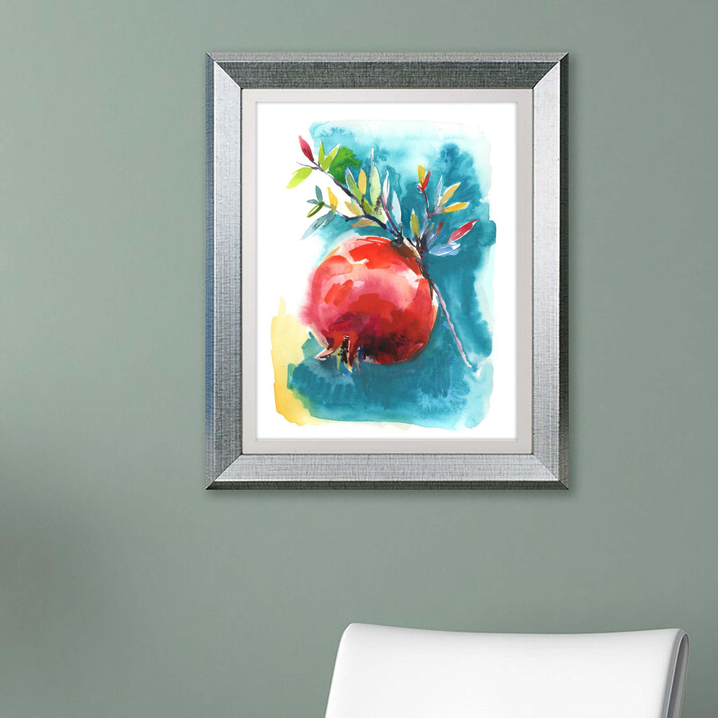 Pomegranates Watercolor Art Print: Signed Giclee on Fine Art Paper