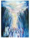 The Red Sea...leaving Mitzraim.... Print from Original Acrylic Painting, Jewish Art Print