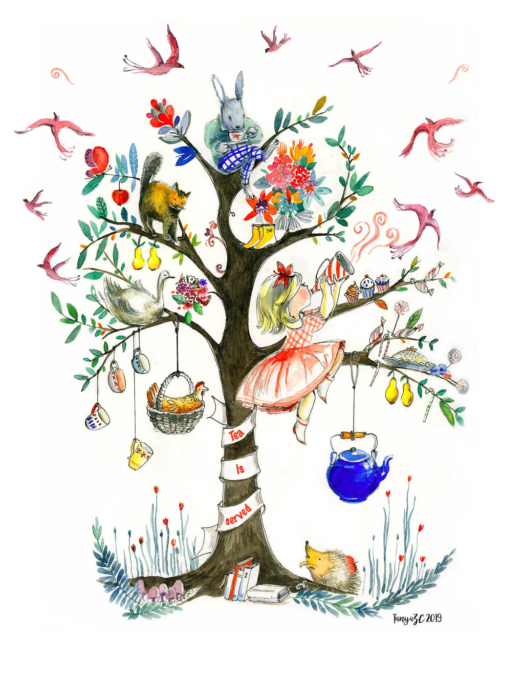 The Magic Tree, Art Print, Children/Nursery Wall Decor, Watercolor Illustration