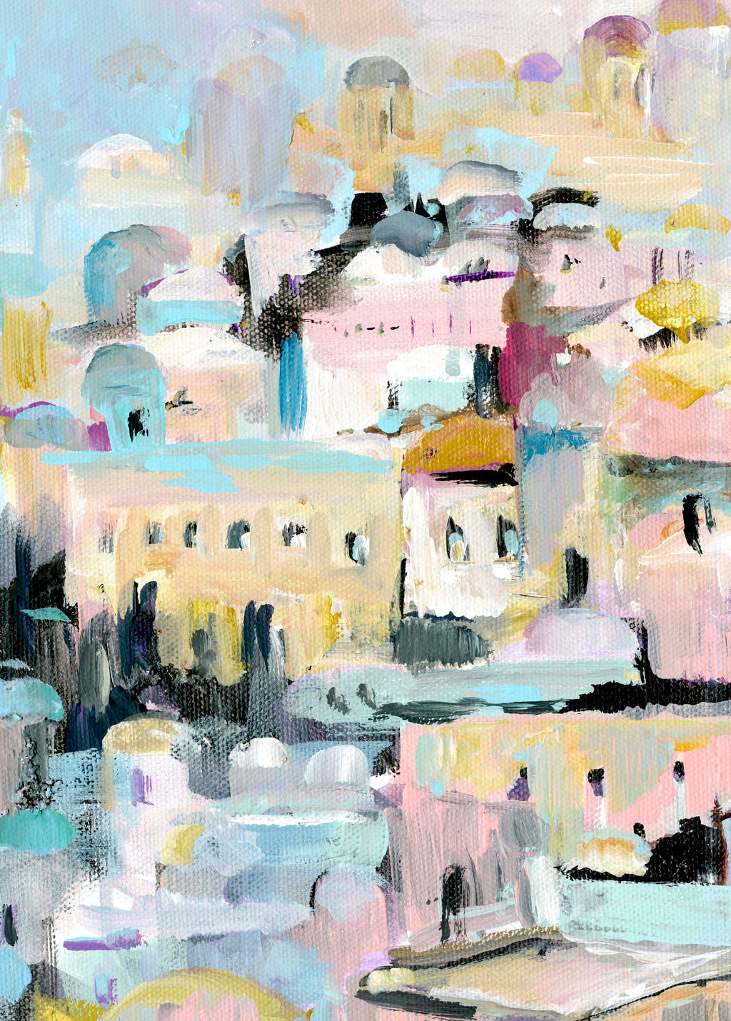 Jerusalem Cityscape Art Print: Jewish Wall Decor