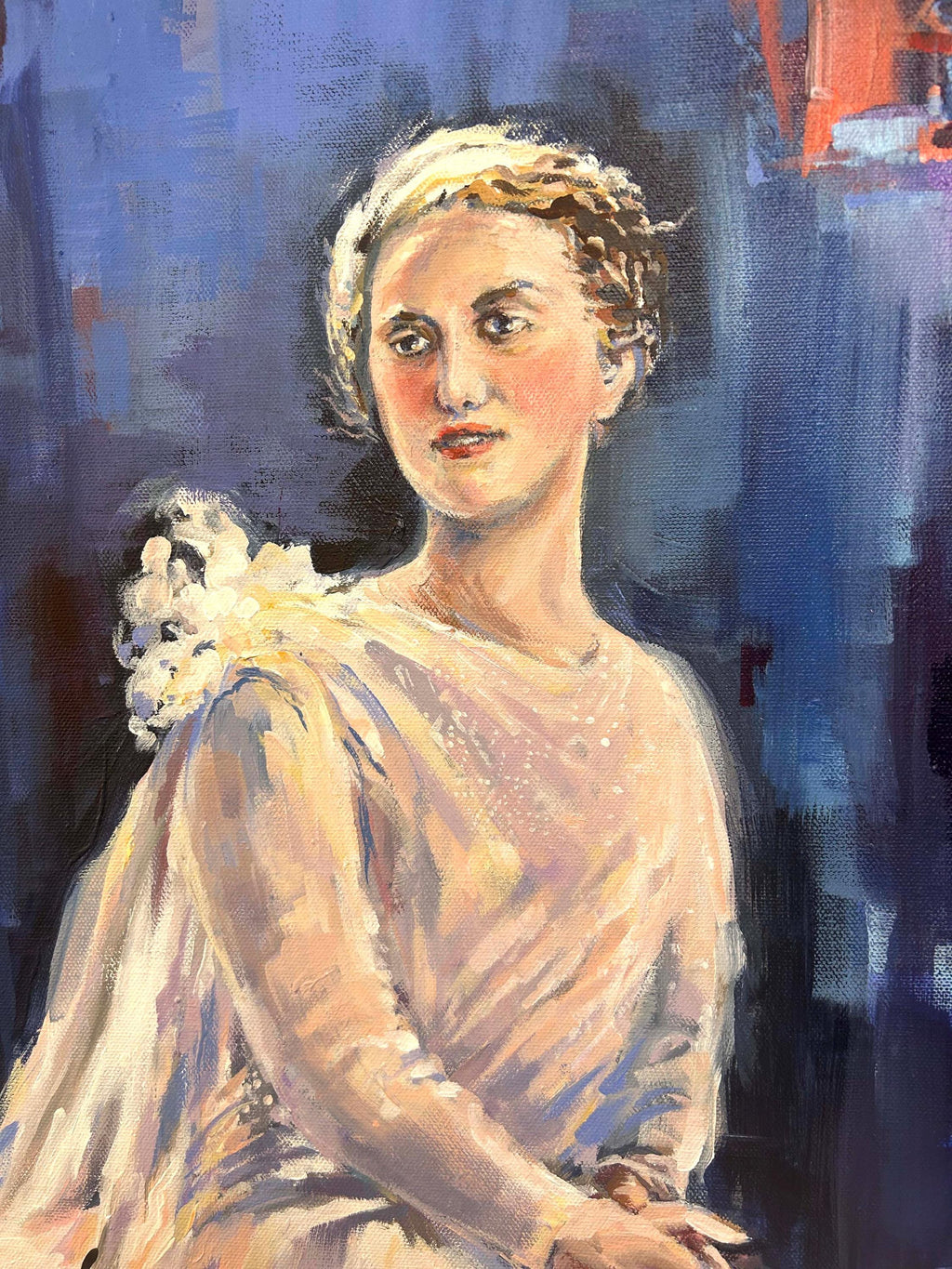 Rebbitzen Chaya Mushka Art Print: Colorful Jewish Portrait