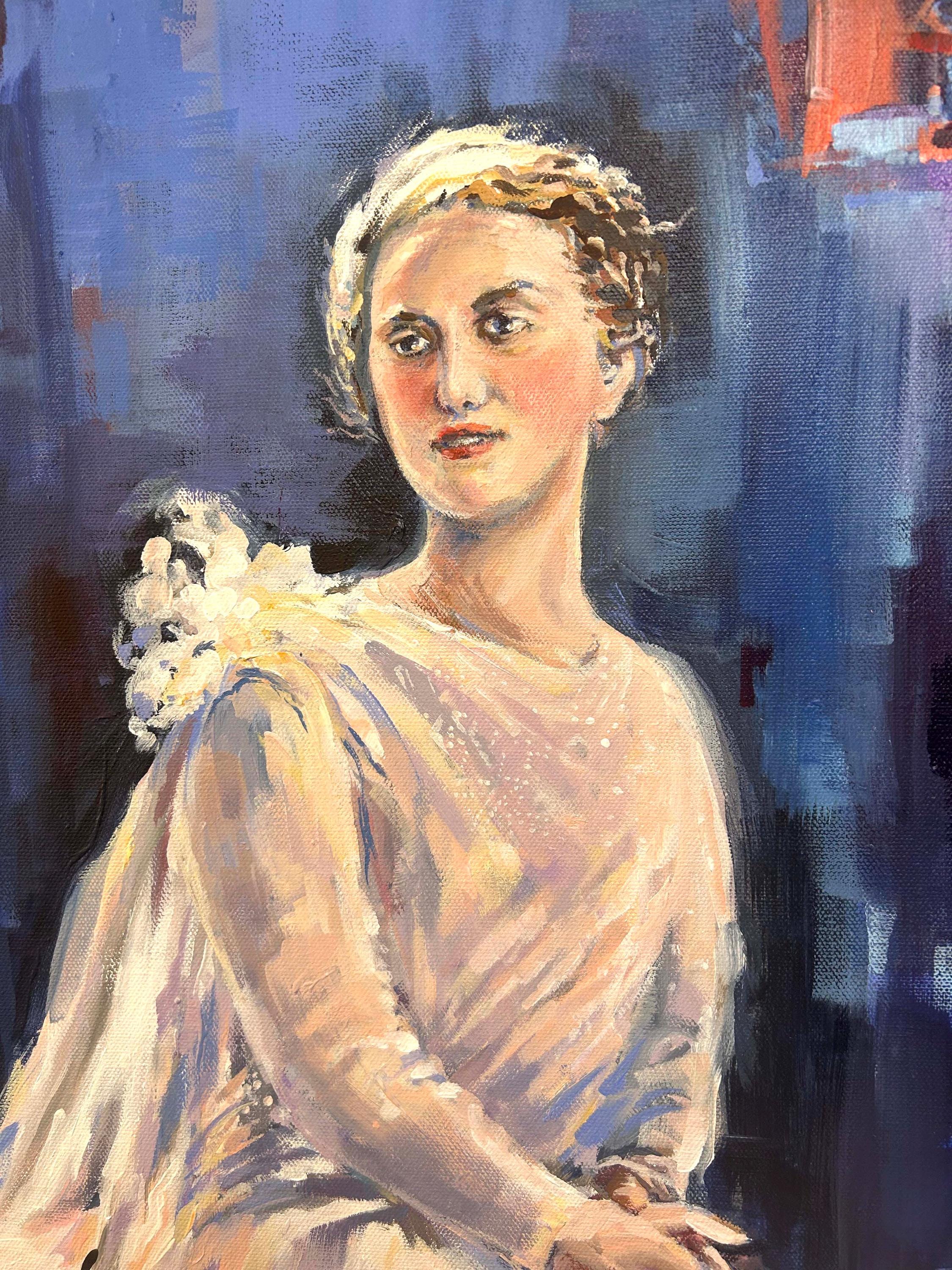 Rebbitzen Chaya Mushka Art Print: Colorful Jewish Portrait