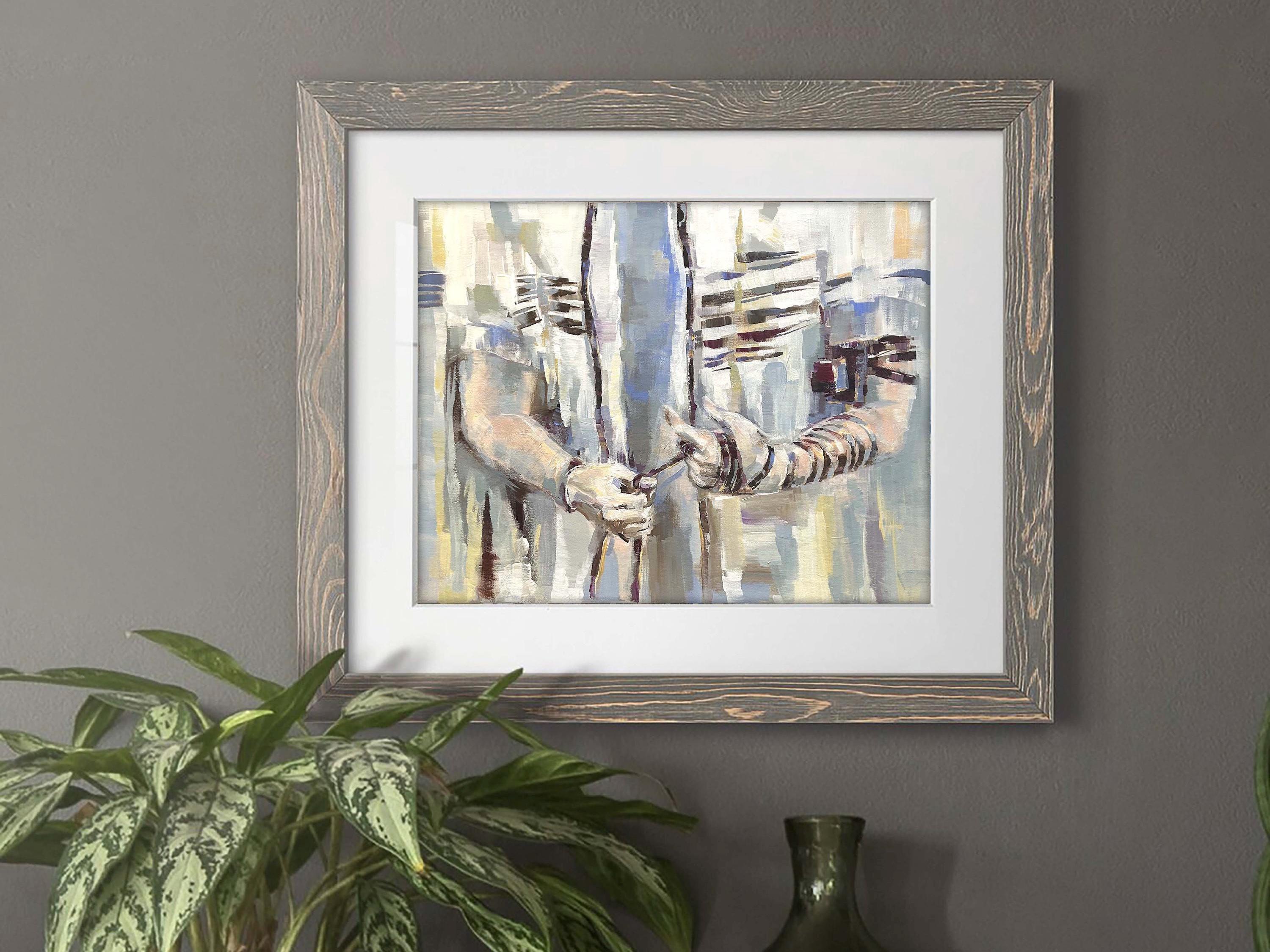 Tefillin Prayer,  Judaica Abstract Art