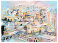 Jerusalem Cityscape Art Print: Jewish Wall Decor