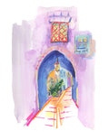 Tzefat I,  Archival Art Print, Watercolor Painting