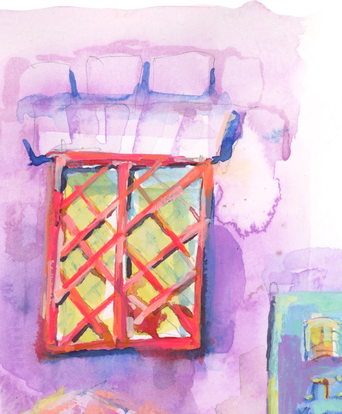 Tzefat I,  Archival Art Print, Watercolor Painting