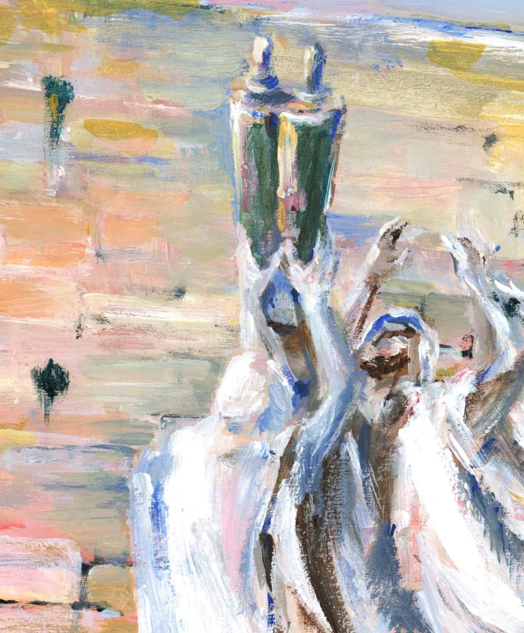 Jewish Art Print: Dance at the Kotel, Jerusalem - Giclee Fine Art