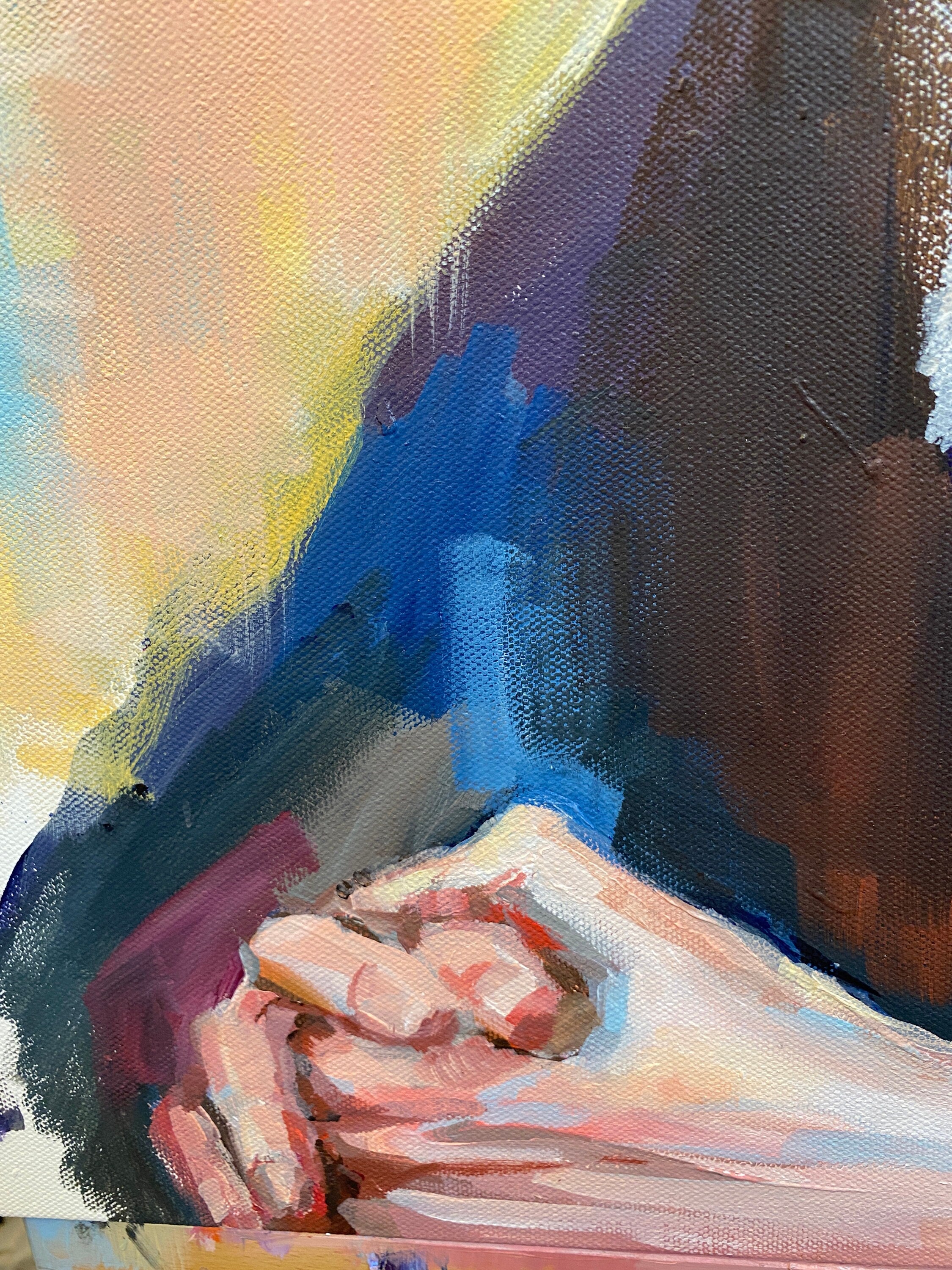The Rebbe...Colorful Portrait.... Print form an Original Acrylic Panting, Lubavitch Rebbe