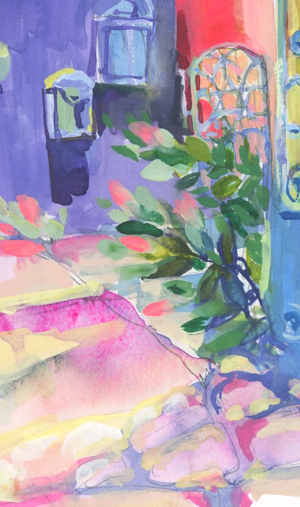 Tzefat Israel Wall Art, Jewish Art Print, Watercolor Painting